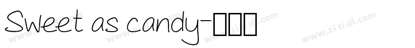 Sweet as candy字体转换